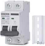 Chtaixi Ac Miniature Circuit Breaker, Amp 120V/240V Pole Din Rail Grey. Fixed Price $18.82.