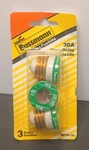 Pack Of Cooper Bussman 30A Time-delay Plug Fuses Edison Base 125VAC Tl. Fixed Price $14.98.