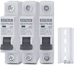 Chtaixi 3 Pack Pole Miniature Circuit Breaker, Amp 120V/240V Din Grey. Fixed Price $25.69.