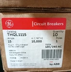 Box Of 10 Ge THQL1115 Qline Plug Circuit Breaker Amp Sp 120/240V. Fixed Price $40.00.