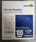 Leviton LB200-R 100 Amp 2-POLE Circuit Breaker 120/240V. Fixed Price $43.00.