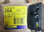 Square QOB220HID Circuit BREAKER,20A,BOLT ON,120/240V,2P (new). Fixed Price $44.00.
