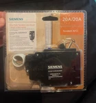 Siemens Q2020AFCP Tandem Afci Circuit Breaker 20A/20A 120V 1-POLE Plug-in. Fixed Price $112.49.