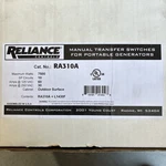 Reliance RA310A 7500W 30A 10-CIRCUIT Outdoor Transfer Switch. Fixed Price $249.99.