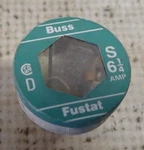 New Box Of Bussmann S6-1/4 Fustat Amp 125 Vac Type Plug Fuse. Fixed Price $15.00.
