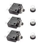 3 Pcs 20A Thermal Circuit Breaker Push Button Manual Reset With Waterproof Cap. Fixed Price $19.24.