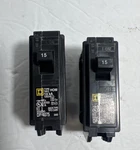 2- Square By Schneider Electric Homeline 15-AMP Single-pole Circuit Breaker. Fixed Price $29.86.