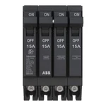 Quad Circuit Breaker 120/240V Abb THQLQ151515A - New Ul Listed. Fixed Price $49.00.