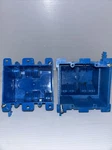 Lot Of Carlon BH234R & B225R Blue Thermoplastic 2-GANG Outlet Box -old Work. Fixed Price $13.76.