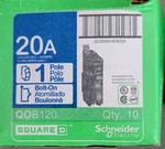 Square D QOB120 20A 1-POLE Bolt-on Circuit Breaker Lot Of 10. Fixed Price $152.50.