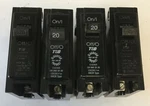 Thomas & Betts TB120C Circuit Breaker 120/240VAC ***LOTOF4***. Fixed Price $30.00.