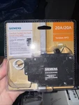 Siemens One Pole Tandem Afci Circuit Breaker Q2020AFCP Type Qta. Fixed Price $75.00.
