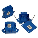 Carlon Nail-on 2-GANG 4 Square Blue Nonmetallic Plastic Electrical Box Lot. Fixed Price $19.99.