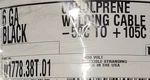 01778 #6AWG Premium Carolprene Welding/battery Cable 105C/600V Black /25FT. Fixed Price $49.99.