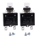 Mxuteuk 2PCS 15AMP Circuit Breakers Push Button Manual Reset 125/250V Ac .... Fixed Price $15.77.