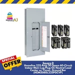 Square HOMELINE-HOM3060L225PGCVP- 225AMP, Spaces, Circuit. Fixed Price $158.97.