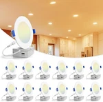 12 Pack 4 Inch 6 5CCT Ultra-thin Led Recessed Ceiling Light Junction Box. Fixed Price $55.99.
