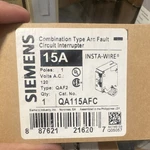 Siemens QA115AFC 120V 1-POLE Circuit Breaker Arc Fault Test Button. Fixed Price $150.00.