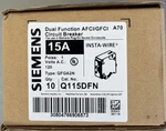 10 Pcs Siemens Q115DFN 15A 120V Afci/gfci Dual Function Plug-in Circuit Breakers. Fixed Price $449.99.