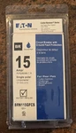 Eaton BRN115GFCS Single Pole, 15A, 120-VOLT Ground Fault Circuit Breaker. Fixed Price $39.99.