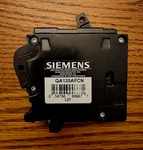 Siemens QA120AFCN Amp Type QAF2N Arc Fault Circuit Breaker - New. Fixed Price $46.00.