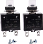Mxuteuk 2PCS 20AMP Circuit Breakers Push Button Manual Reset 125/250V Ac Dc,. Fixed Price $18.93.