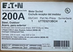 New Eaton UTTE5213BCH Outdoor Meter Socket 200 Amp Jaw Lever Bypass Steel 3R. Fixed Price $199.95.