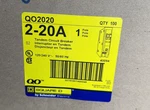 100 Pcs Square QO2020C 2-20 Amp Single-pole Tandem Circuit Breaker. Fixed Price $2699.99.
