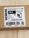 New Siemens Q220AFCWG Amp 2-POLE Type Afci Plug-on Neutral Circuit Breaker. Fixed Price $120.00.