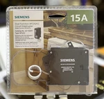 Siemens Q115DFP Dual Function Afci Gfci Circuit Interrupter Breaker. Fixed Price $39.98.