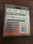 Thin Narrow Amp 1-POLE Federal Pacific Fpe NC15. Fixed Price $19.99.