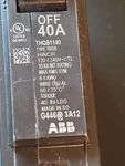 Ge 40A Breaker THQB1140 Hacr 120/240V Ctl. Isle. Fixed Price $17.00.
