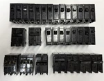 Challenger Type Large Lot 15, 30, 60, 70 Amp Pole 120/240 Breakers. Fixed Price $17.00.
