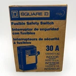 Square D211NCP Fusible Safety Switch 30A 120/240V Ac Indoor 2-POLE Nib. Fixed Price $55.00.