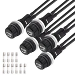 Tnisesm Pcs Panel Mounted 5X20MM Screw Cap Fuse Holder With Pre-soldered Wi.... Fixed Price $14.44.