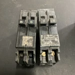 Lot Of 2 Siemens Ite Gould Q1515 Tandem Circuit Breaker 15/15 Amp Used. Fixed Price $10.00.