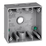 Sigma Electric 14351 Metallic Gray 4-HOLE 2-GANG Square Weatherproof Box 4.5 In.. Fixed Price $16.38.