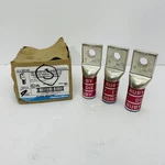(3) Thomas & Betts 60142 Ruby Die Commpression Lugs 3/8 Bolt 3/0 Str New. Fixed Price $32.99.